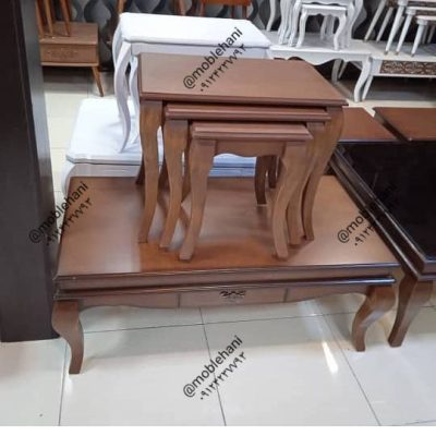 میز جلومبلی عسلی کلاسیک مهتاب مستطیلی