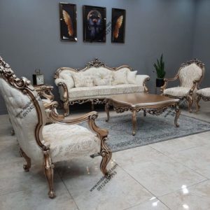 مبل سلطنتی دو رو منبت کلاسیک مدل چراغان