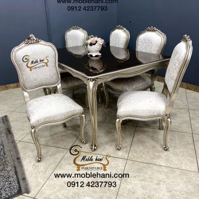 ناهار خوری 6نفره فرانسوی سه گل