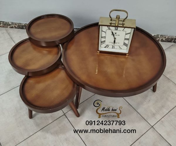 جلو مبلی و عسلی گرد لبه دار