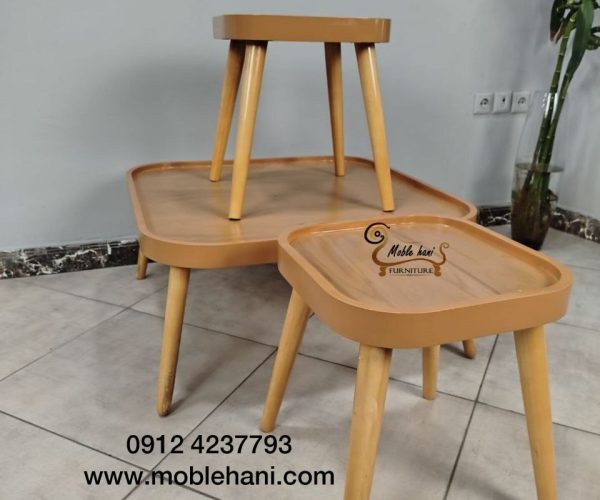 جلو مبلی و عسلی لبه دار مربع