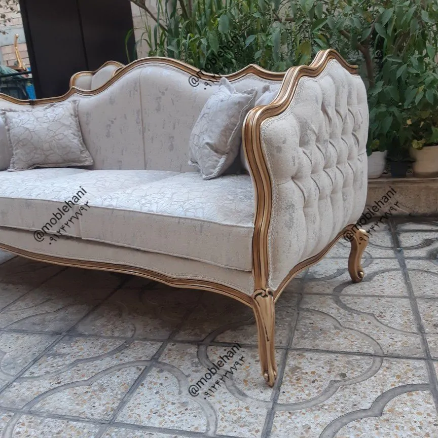 مبل 7نفره کلاسیک ساده و شیک مدل فرانسوی ابزاری کویین