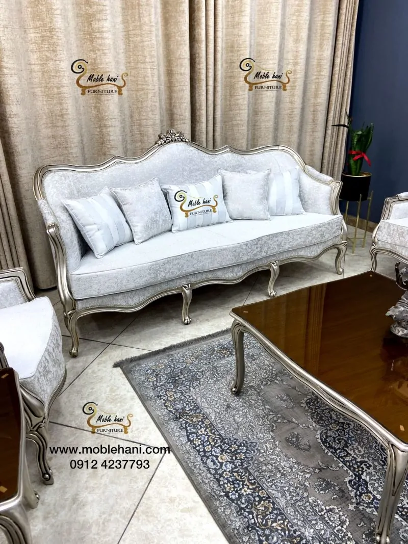 مبل مدل استیل کلاسیک مدل فرانسوی سه گل