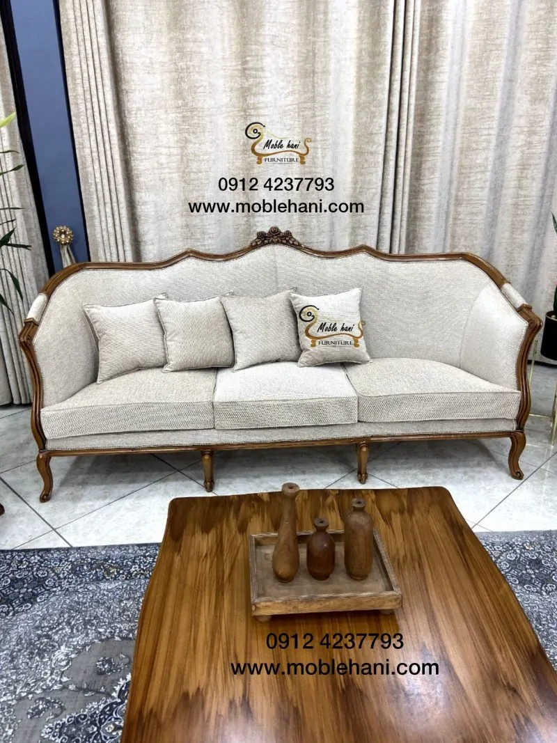 مبل مدل استیل کلاسیک مدل فرانسوی سه گل