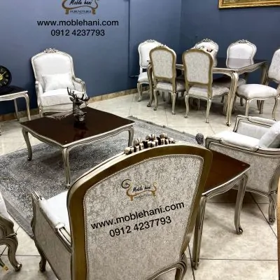 ناهار خوری 6نفره فرانسوی سه گل